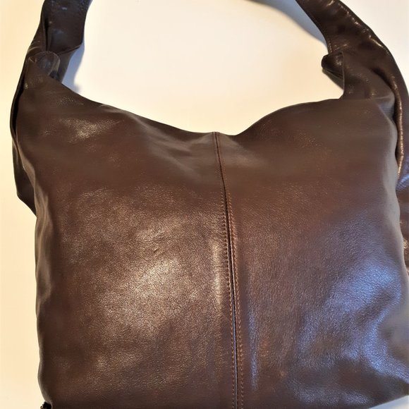 Joanel Chocolate Brown Leather Bag + Scarf 🎁 - Picture 5 of 15